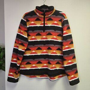 Outback Trading Co Womens XL Celia Henley Half-Zip Fleece Pullover Southwest Pat